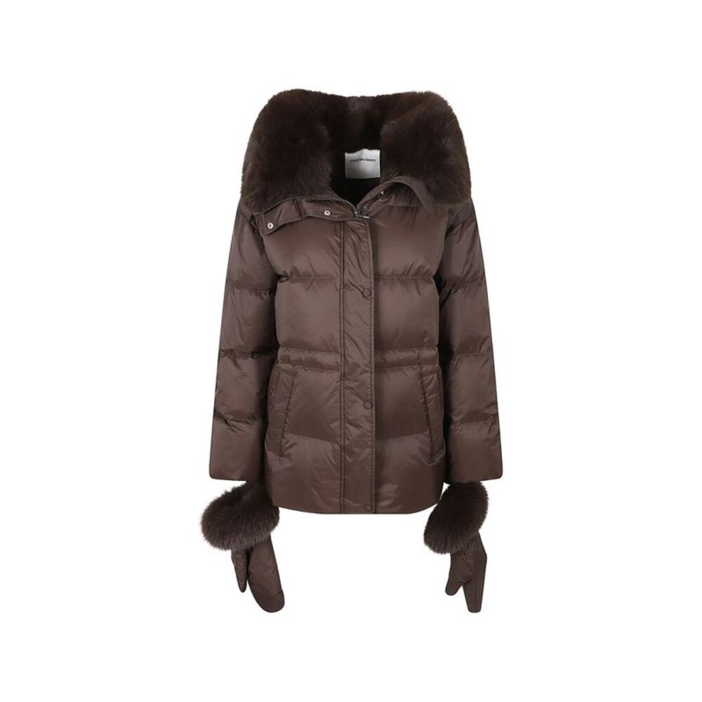 Yves Salomon Brown Jackets - Puffer Jackets Women